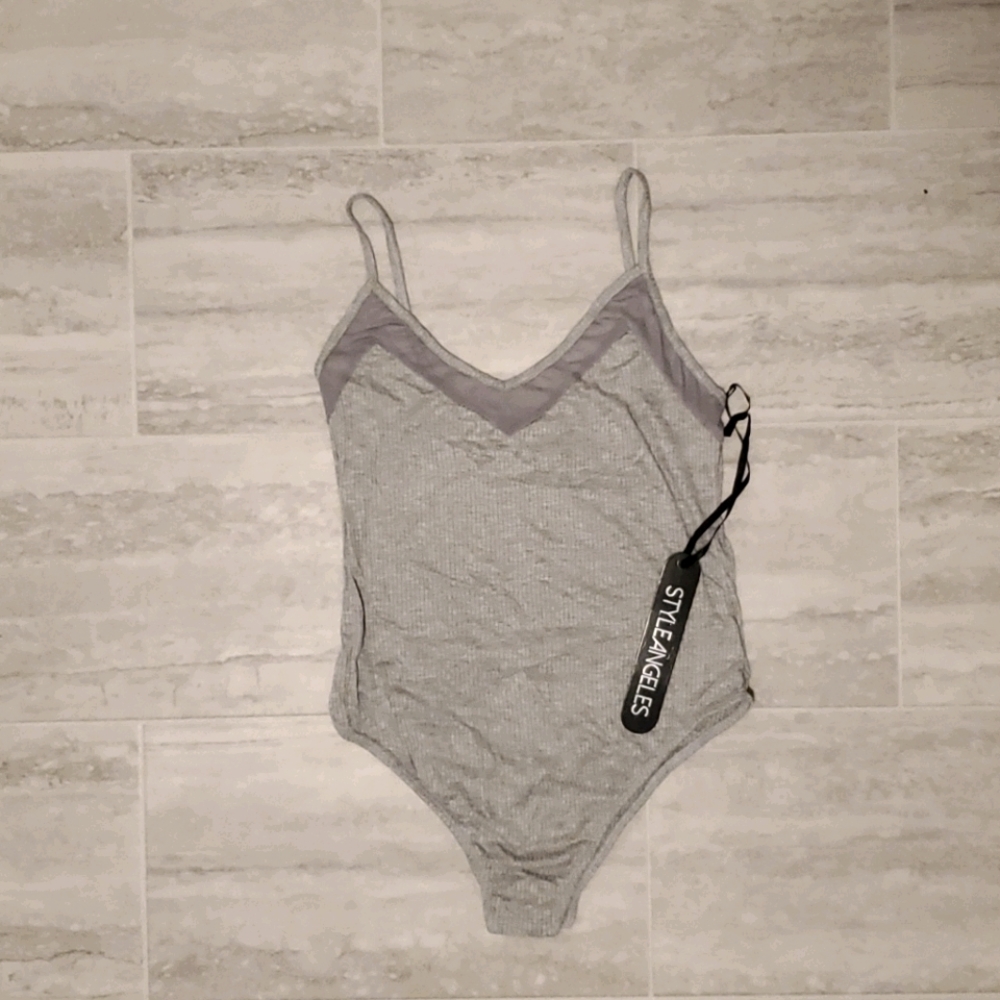 Grey with mesh bodysuit
